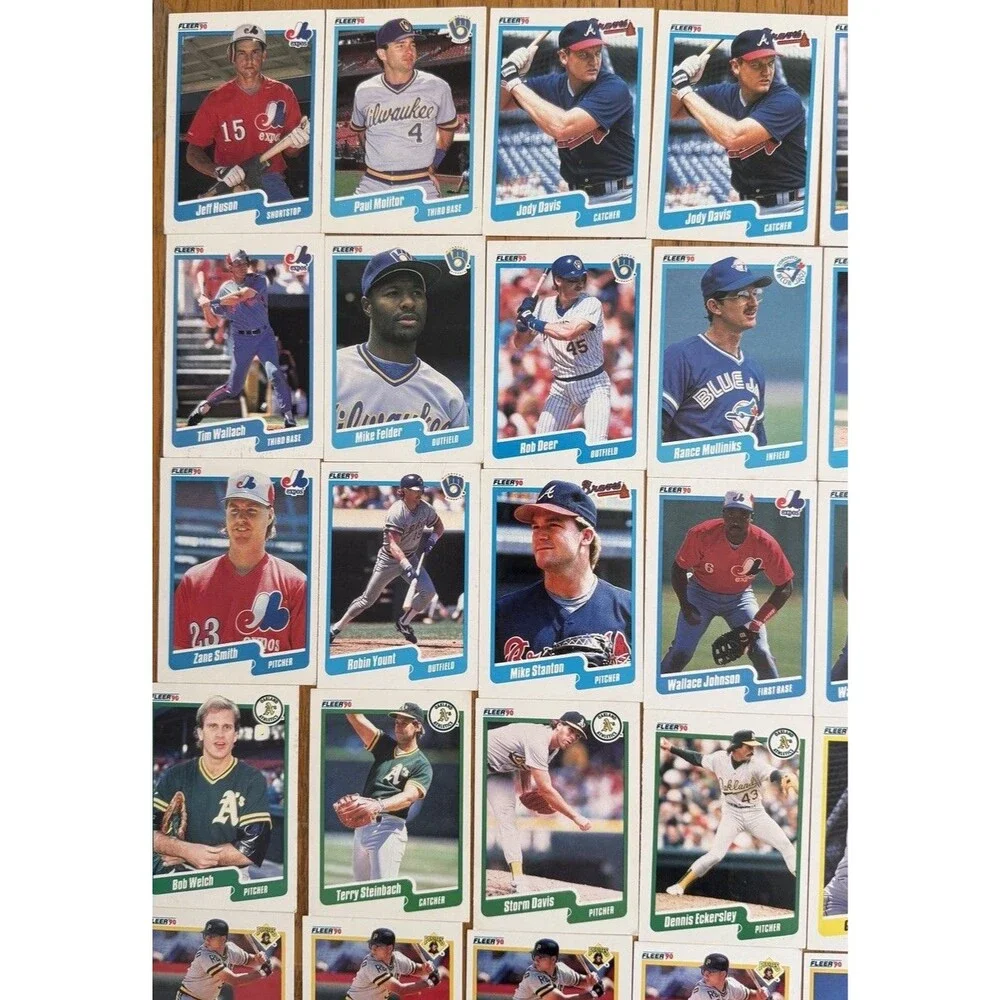 1990 Fleer Baseball Cards Bulk Lot 88 HOF Stars Rookies Clemens Bonds Larkin